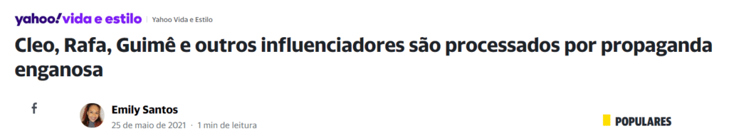 Influenciadores e processos judiciais